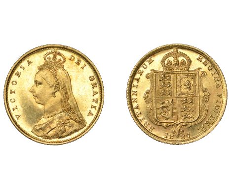 Victoria (1837-1901), Half-Sovereign, 1887 (M 478F; S 3869). Good extremely fine, proof-like fields  £300-£360 --- Investment