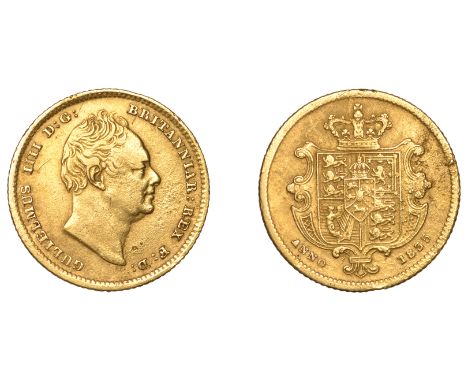 William IV (1830-1837), Half-Sovereign, 1835 (M 411; S 3831). Mount removed from reverse, otherwise fine  £200-£260 --- Inves