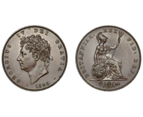 George IV (1820-1830), 1826, proof in bronzed copper, by W. Wyon (the bust after Sir Francis Chantrey), laureate bust left, r