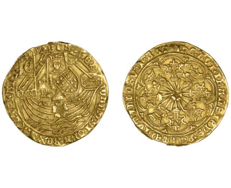 Edward IV (First reign, 1461-1470), Light coinage, Ryal, London, mm. sun on rev. only, large fleurs in spandrels, lis before 