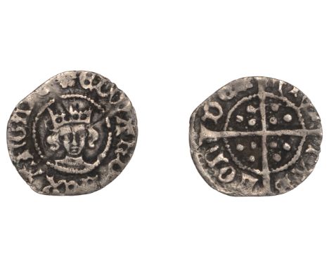 Edward IV (First reign, 1461-1470), Heavy coinage, Halfpenny, class III, mm. rose, no marks by bust, reads edward rex anglie,