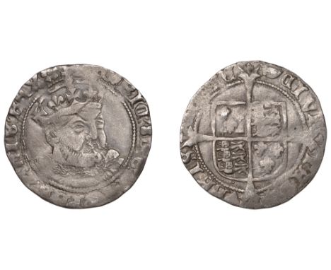 Henry VIII (1509-1547), Third coinage, Groat, Bristol, mm. ws monogram on rev. only, rose at end of obv. legend, rose after t