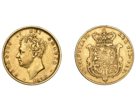 George IV (1820-1830), Sovereign, 1830 (M 15; S 3801). About very fine £600-£800 --- Investment Gold If this lot is purchased