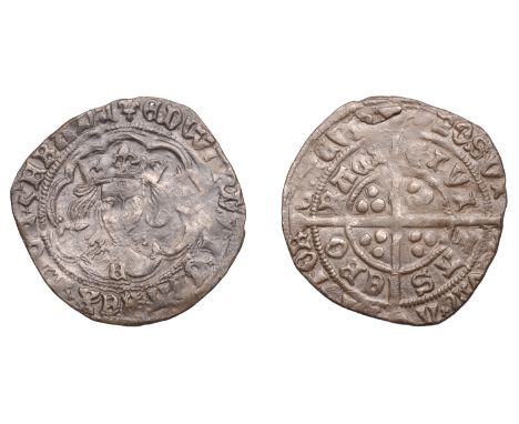 Edward IV (First reign, 1461-1470), Light coinage, Groat, York, class VII/VIII, mm. lis on obv., sun on rev. (?), quatrefoils