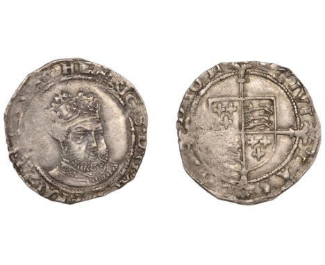 Henry VIII (1509-1547), Posthumous coinage, Groat, Southwark, mm. E on rev. only, bust 6, Roman lettering, roses in forks, tr