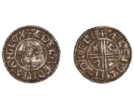 Æthelred II (978-1016), Penny, CRVX type, Wallingford, Ælfric, ælfric m¯o peli, 1.61g/6h (SCBI South-Eastern Museums, 872, sa