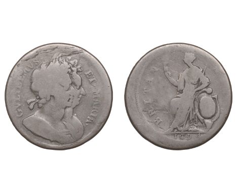 William and Mary (1688-1694), 1694, pattern in copper, probably by J. Roettier, conjoined busts right, king with short hair, 