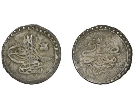 Selim III, Half-Qirsh, Misr 1203h, yr 13, 6.52g/12h (OC –; KM 148; ICV 3448). Some porosity, light scratches in centre of rev