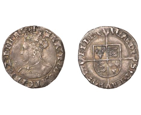 Mary (1553-1554), Groat, mm. pomegranate, reads fra and regi, 2.10g/8h (N 1960; S 2492). Slight trace of a crease, some light