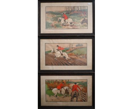 Dorothy Hardy - Set of six coloured hunting prints, 32 x 54 cm (6) 