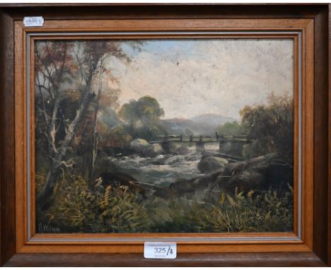 R Wilson - a trio of landscape views, oil on board, signed, 23 x 30.5 cm and 13.5 x 24 cm (3) 