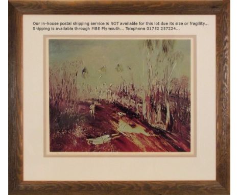 SIDNEY NOLAN. 'Kelly & Policeman.' (Kelly III Series, 1990). Coloured screen print. Signed & No. 10/60. 50 x 65cm.