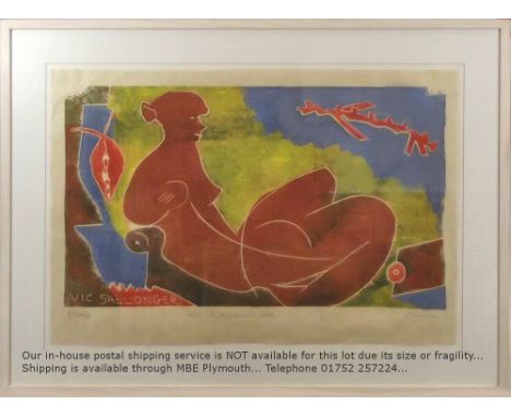MATTHEW HILTON.* 'Vic S'allonger (Three).' Reduction block print. Signed, titled, dated J/93/III & No. 5/6. 57 x 85cm.