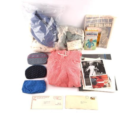 Doris Day - Collection of vintage Doris Day items, to include, Famous Fido's sweatshirt made by Bassett-Walker with accompany