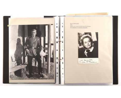 Film, TV and other famous names letters and signed photographs - includes a folder containing B&W 10 x 8" photograph of Micha