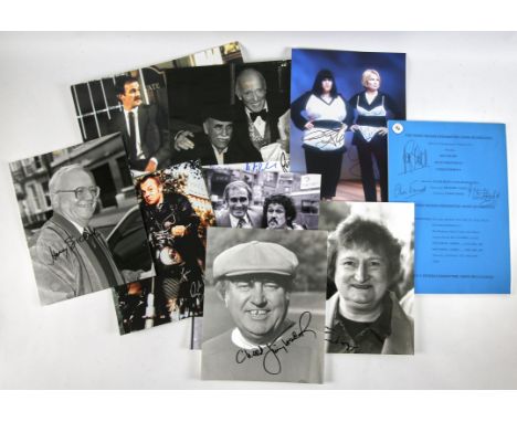Comedy - 12 signed photos with 16 signatures, signed by: John Cleese and Prunella Scales, Graham Norton, Harry Secombe, Canno