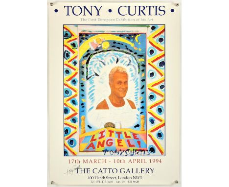 Tony Curtis Little Angel Art Exhibition Poster The Catto Gallery London (1994), 27.5 x 19.5 inches, signed by Tony Curtis, ro
