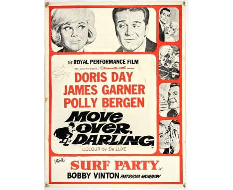 Move Over Darling (1963), British 1 Sheet, 40 x 30 inches, folded, Signed By Doris Day, Royal Film Performance 1963 Director 