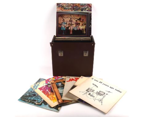 Vinyl records - a collection of rock, heavy metal and pop lps, includes: The Beatles Japan, Jethro Tull, ACDC, Fripp & Eno, V