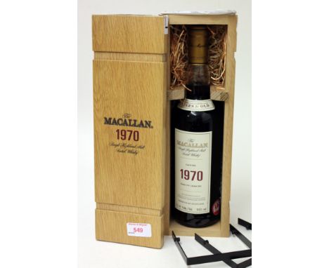 Macallan 1970 Fine &amp; Rare 31 years old Scotch whisky, cask no. 9033, bottled 2002. Condition - sealed.