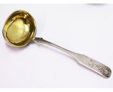 A Russian silver gilt ladle. L18cm