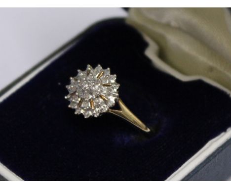 A 9ct gold ring. Wt. 1.7g Size P