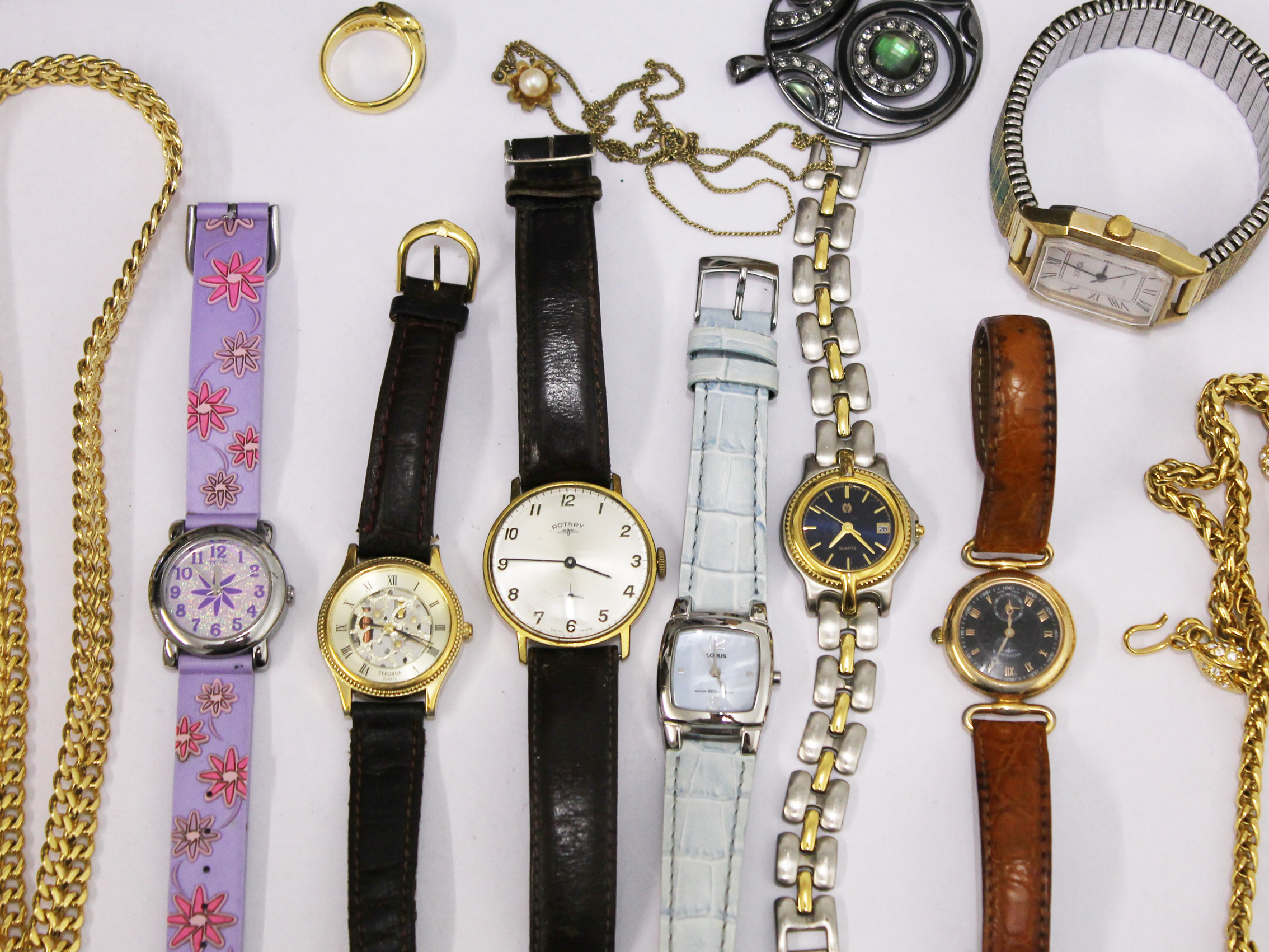 A group of watches to include Rotary, Sekonda etc. together with ...