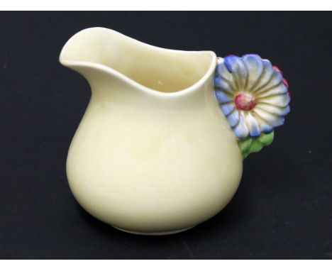 A Clarice Cliff Newport pottery jug. H10cm. Condition - very good, no damage/repair, general wear to include minor marks