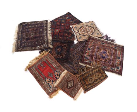 LOT OF SMALL PERSIAN CARPET BAGS AND RUGS105 x 73 cm. and smaller (9)