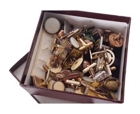 BOX OF TWENTY THREE ASSORTED PAIRS OF CUFFLINKS-