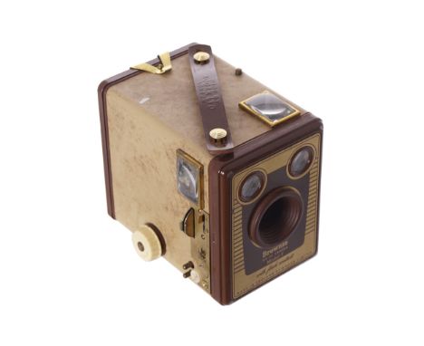 VINTAGE KODAK BROWNIE BOX CAMERA MODEL F10 cm. high; 12 cm. wide; 8 cm. deep
