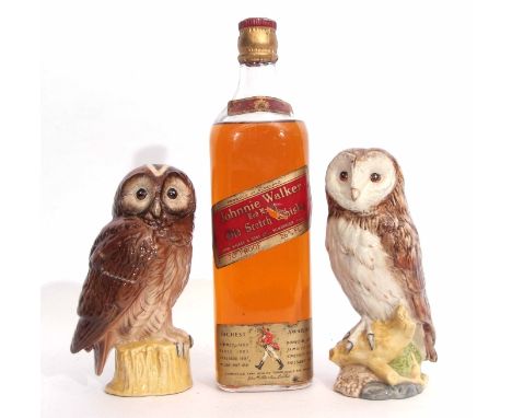Beswick Tawny Owl small whisky decanter for Whyte &amp; MacKay, 200ml and a further similar Barn Owl decanter, and a further 