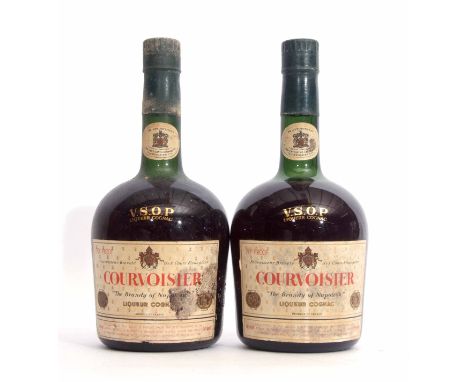 Courvoisier VSOP Liqueur Cognac (by appointment to the late King George VI Courvoisier Ltd) "The Brandy of Napoleon", 2 bottl