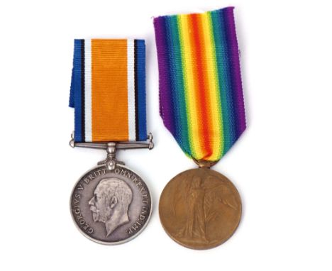 WWI pair comprising British War Medal and Victory Medal impressed to S-2546 Pte T K Drummond, Gord Highrs (2)