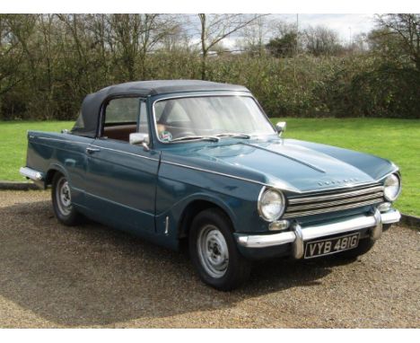 1969 Triumph Herald 13/60 ConvertibleMake: TriumphModel: Herald 13/60 ConvertibleYear: 1969Mileage: 74,427VIN: GE46050CVRegis