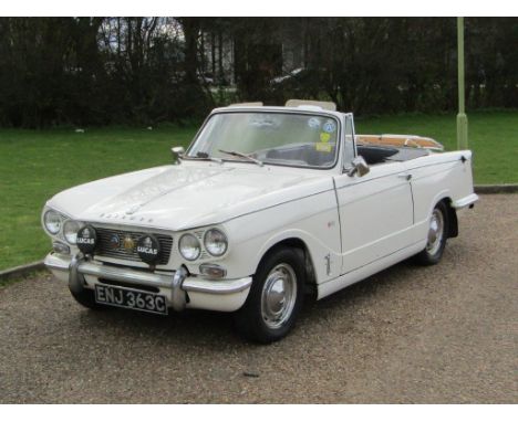 1963 Triumph Vitesse 6 ConvertibleMake: TriumphModel: Vitesse 6 ConvertibleYear: 1963Mileage: Contact AuctioneerVIN: HB25340C