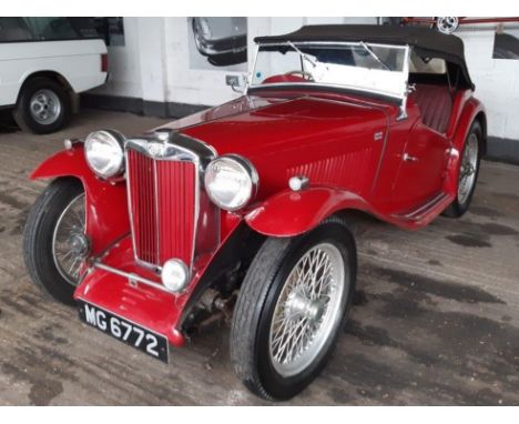 1940 MG TBMake: MGModel: TBYear: 1940Mileage: Contact AuctioneerVIN: TB0588Registration: MG6772Configuration: Right hand driv