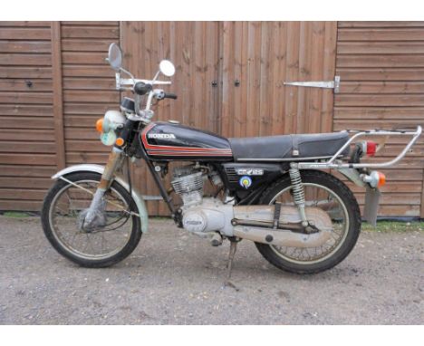 1979 Honda CG 125Make: HondaModel: CG 125Year: 1979Mileage: Contact AuctioneerVIN: CG1251104869Registration: YEW353TConfigura