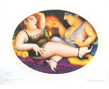 Beryl Cook, lithograph, Sultry Afternoon, edition 692/850, signed, published by Alexander Gallery Publications Ltd, Bristol, 