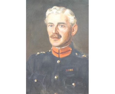 A portrait of Lieutenant General Sir George Montague Harper, KCB, DSO, CB, oil on canvas, within giltwood and gesso frame, he