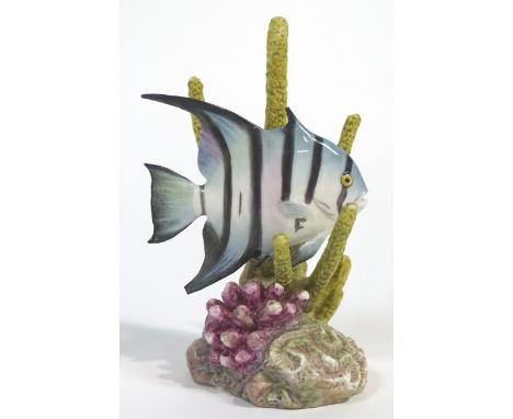 A Royal Worcester Spade fish, modelled by R Van Ruyckevelt, circa 1950, printed black marks, shape No 3579, 13.5cm high