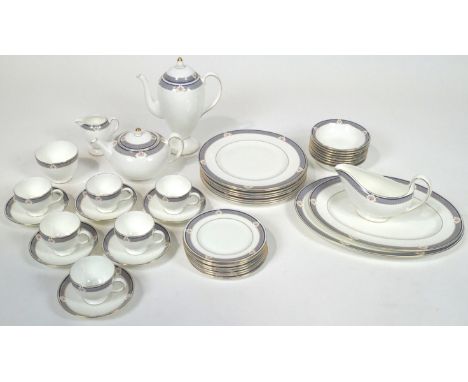 A Wedgwood 'Waverley' pattern tea and dinner service for six place settings