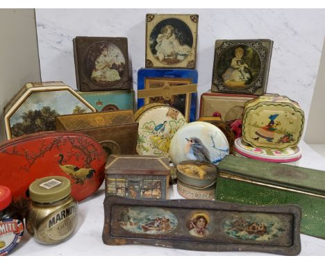 Advertising - a Rowntree &amp; Co Ltd tin, the cover lithographed with Grace Darling portrait and before and after rescue, 30
