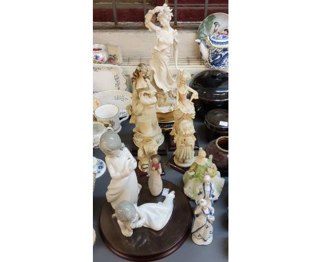 A Florence Giuseppe Armani figure lamp;&nbsp; others;&nbsp; Armani figures;&nbsp; etc 