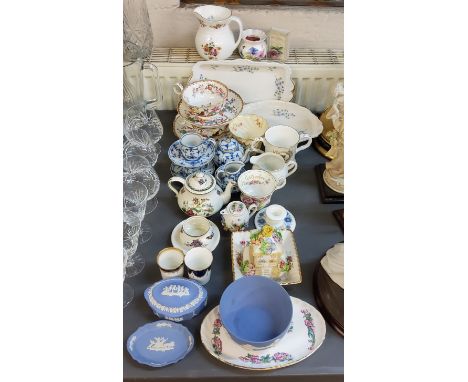 Decorative Ceramics - Wedgwood Jasperware;&nbsp; Wedgwood Clementine pattern candlestick;&nbsp; German coffee service, for tw