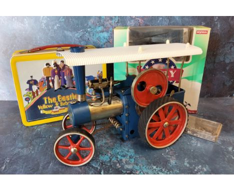 A Wilesco Traktor, Western Germany steam engine complete with burner;&nbsp; a Syma RC Helicopter Fairy Alergree;&nbsp; &nbsp;