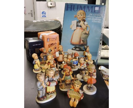 A Goebel figure, designed by M I Hummel, Apple Tree Girl;&nbsp; others School Boy, Just Resting, Surprise, School Girl, etc (