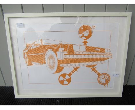 A limited edition 'Back to the Future' print, numbered 10/10, approx. 51cm x 69cm in frame