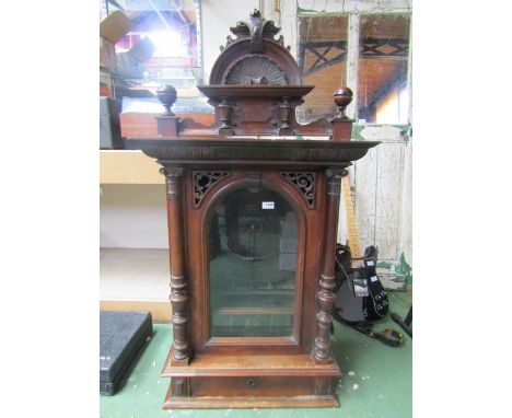 A c.1870-1880 walnut cased polyphon with H. Peters &amp; Co London slot mechanism