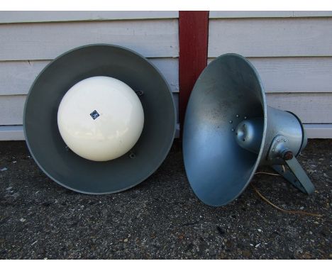 A Toa PE-164 hanging pendant speaker and another loudspeaker (2)